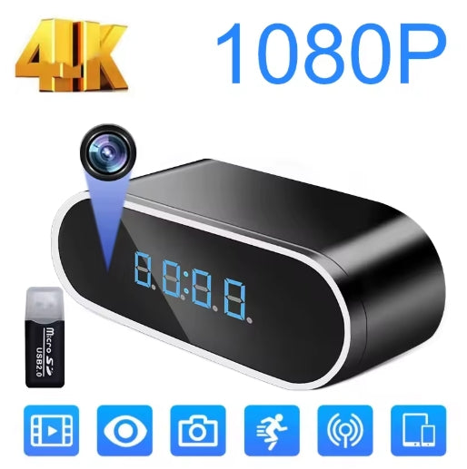 WiFi Mini Clock Camera 1080P– Home Security & Night Vision