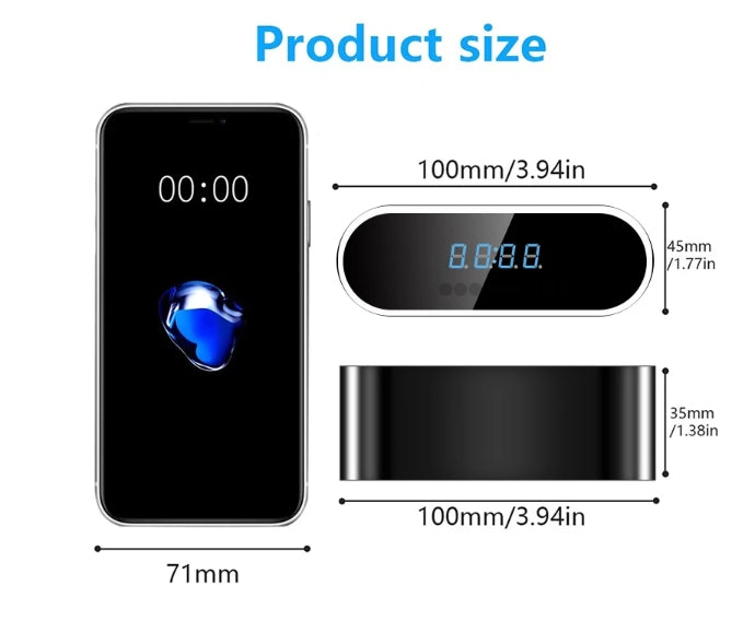WiFi Mini Clock Camera 1080P– Home Security & Night Vision