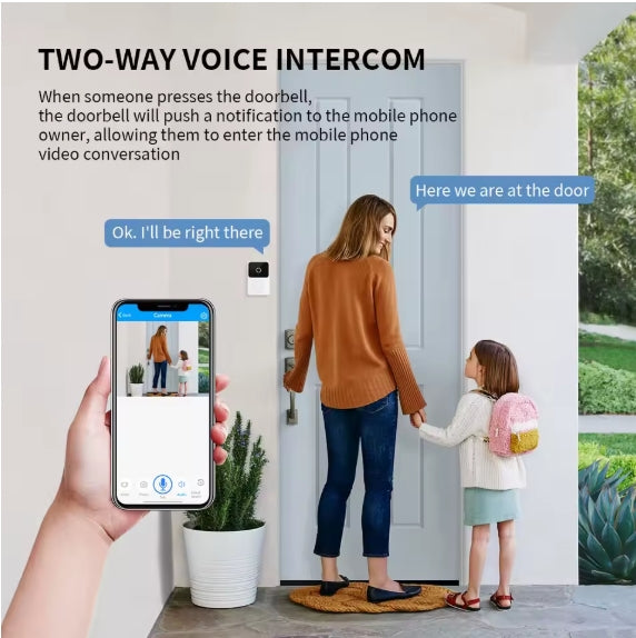 Smart WiFi Video Doorbell – HD Night Vision & 2-Way Audio
