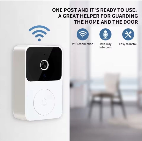 Smart WiFi Video Doorbell – HD Night Vision & 2-Way Audio
