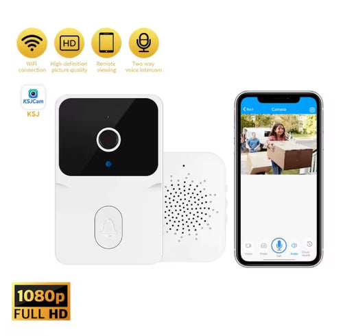 Smart WiFi Video Doorbell – HD Night Vision & 2-Way Audio