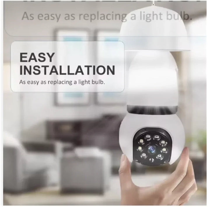 8MP WiFi Smart Bulb Camera – AI Tracking & Color Night Vision